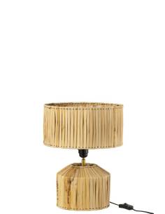 Lampe de chevet Hanna en feuilles de bananier naturel 2