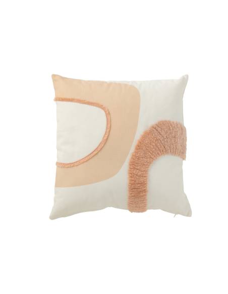 Coussin cerclé orange