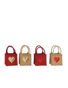 Sac cadeau de noel coeur sequin 2