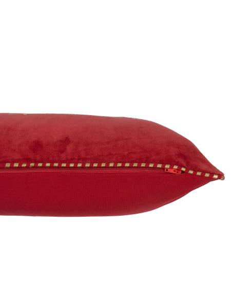 Coussin de noel rouge BONHEUR