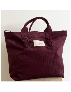 City bag en velours purple 2