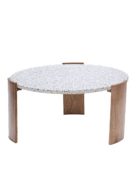 Table basse ronde terrazzo