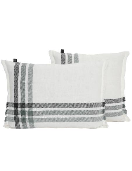 Housse de coussin en lin lavé PAROS Harmony - Haomy