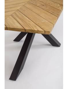 Table de jardin rectangle en teck PALMDALE 2