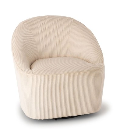 Fauteuil velours côtelé pivotant VIBY