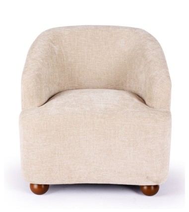 Fauteuil en tissu DAKOTA pieds ronds