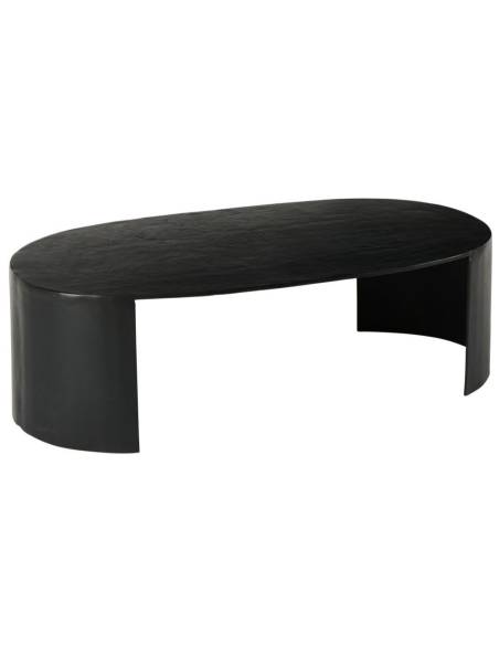 Table basse noire OVALIE | La Madeleine Déco