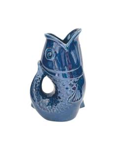 Vase pichet en céramique POISSON bleu | La Madeleine Déco 2