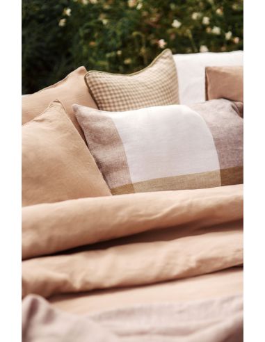 Housse de coussin en lin lavé SAPORO Harmony - Haomy