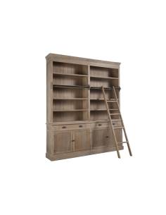 Bibliothèque en bois avec échelle coulissante | La Madeleine Déco 2