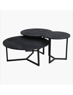 Set de tables basses noires 2